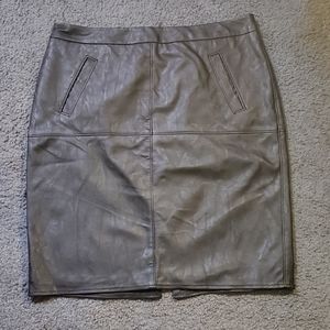 Faux leather skirt